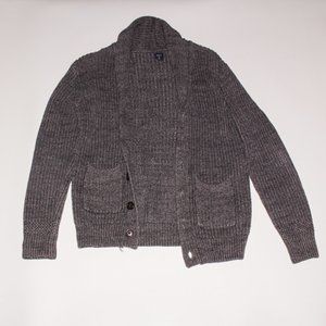GAP Kids | Cotton Button Front Grandpa Cardigan | Heathered Charcoal